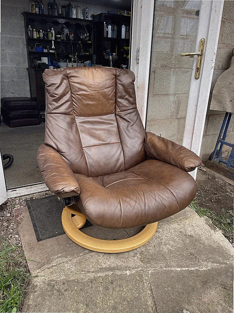 Ekornes Stressless Chair Brown Leather FREE UK DELIVERY