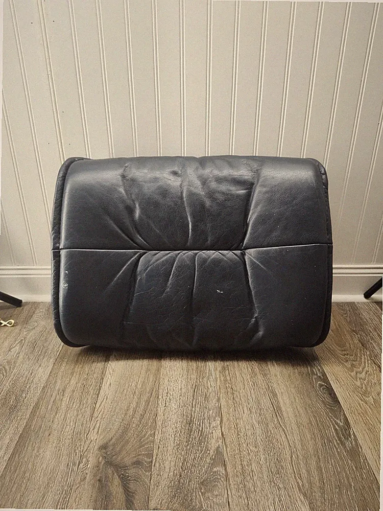 Ekornes Stressless Leather Recliner Chair OTTOMAN Blue Foot Rest Cushion ONLY