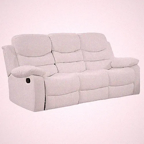 New Orlando Collection 3 Seater Modern LED Lighting Sofa Leather Couch White